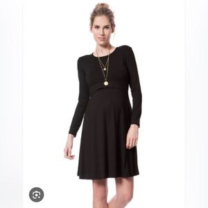 Seraphine Maternity and nursing black dress